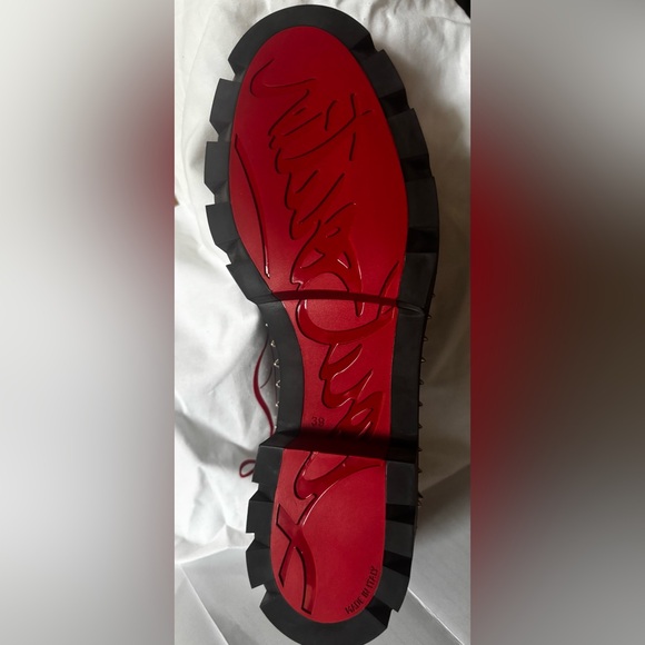 Christian Louboutin CL Studded Lug Sole Loafer in Black/Lin Black - Picture 11 of 13